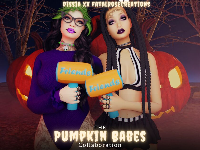 sims 4 cc the pumpkin babes collab by 3