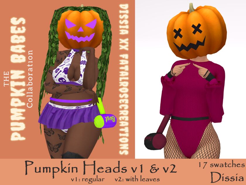 sims 4 cc the pumpkin babes collab by 6