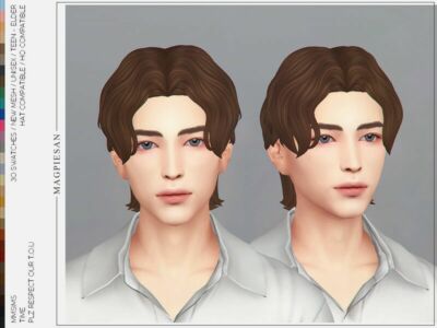 Wavy Unisex Hair by Magpiesan Sims 4 CC