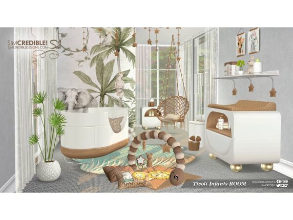 Tivoli Infants Room by Simcredible Sims 4 CC