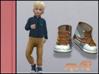 Stylish High Cut Leather Shoes for Toddlers Sims 4 CC