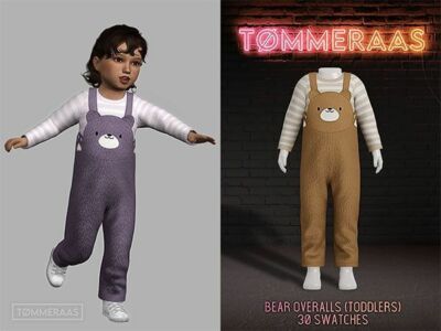 Adorable Bear Overalls for Toddlers Sims 4 CC