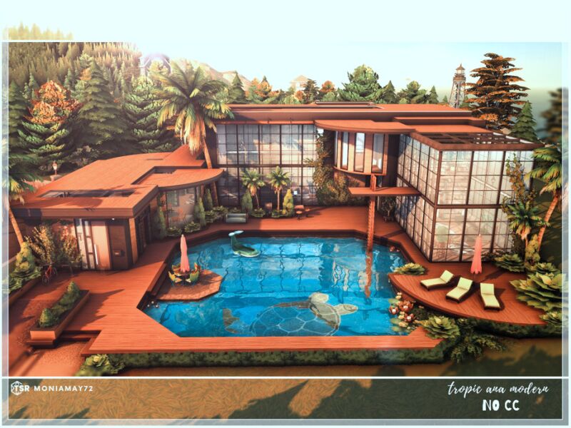 sims 4 cc tropic ana modern no cc lot by moniamay72 2