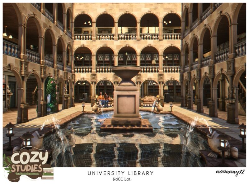 sims 4 cc university library no cc lot 3