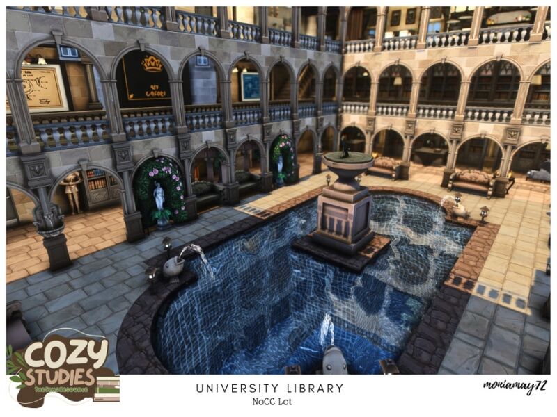 sims 4 cc university library no cc lot 5