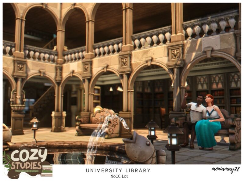 sims 4 cc university library no cc lot 6