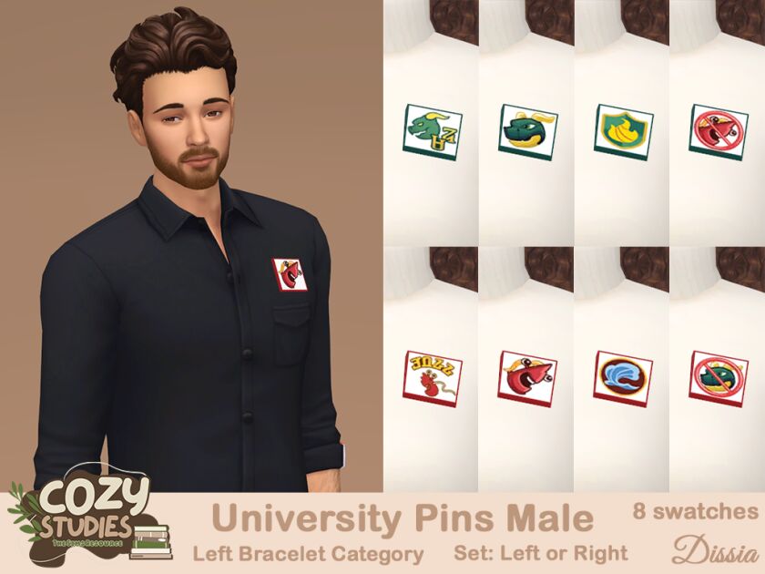 sims 4 cc university pins female set 8 swatches base game 2