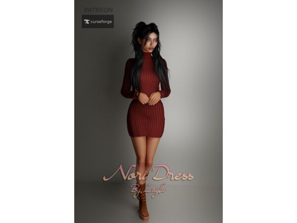 sims 4 cc valerie outfit skirtsweater by layla 2