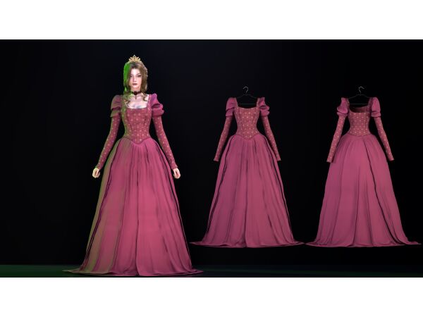 Vampire Antique Dress Without Blood Sims 4 CC