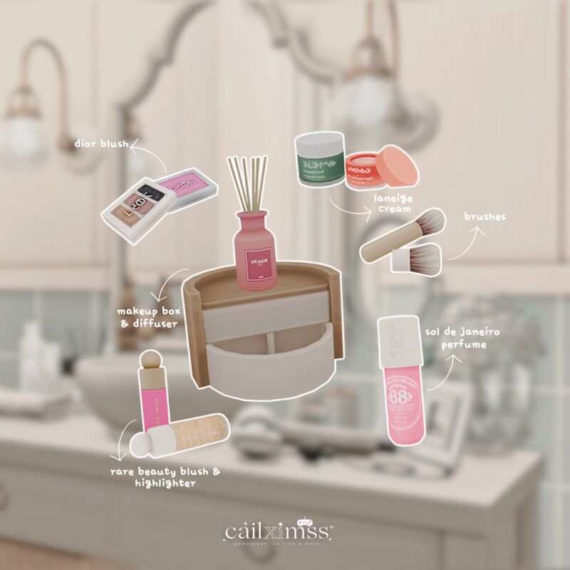 sims 4 cc vanity essentials set chic cosmetics by bostyny 2