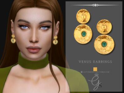 Venus Earrings By Glitterberryfly Sims 4 CC