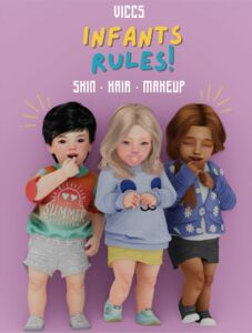 Viccs Infant Rules Collection Sims 4 CC