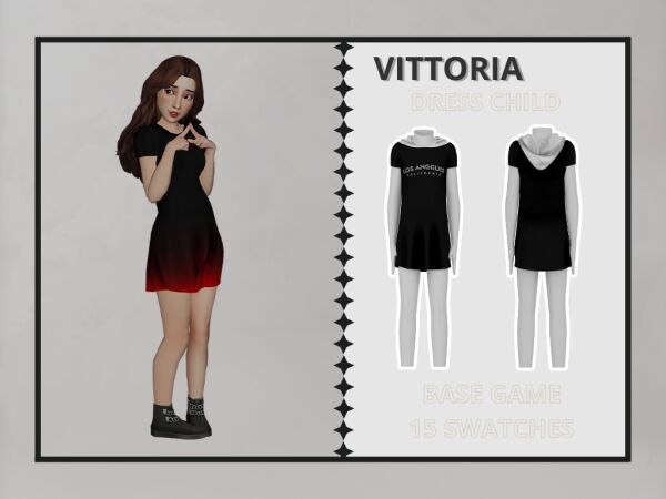 Vittoria – Kids Dress Sims 4 CC