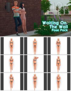 Waiting On The Wall – Pose Pack Sims 4 CC