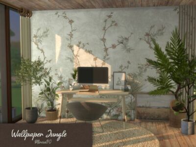 Jungle Wallpaper by Mircia90 Sims 4 CC