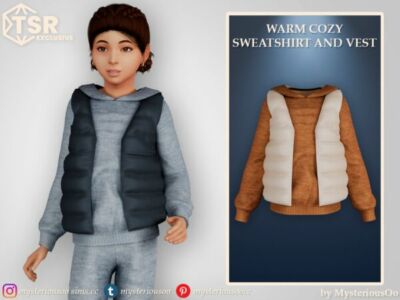 Warm Cozy Sweatshirt And Vest Sims 4 CC