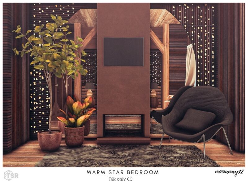 sims 4 cc warm star bedroom 2