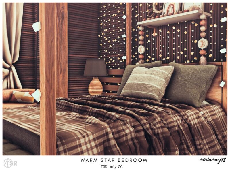 sims 4 cc warm star bedroom 4