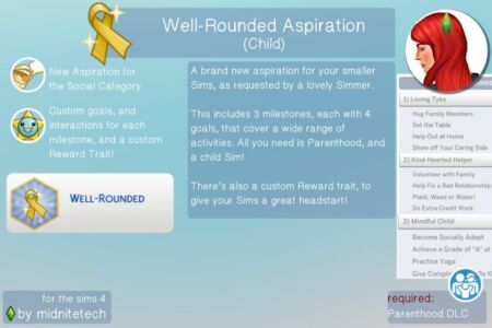 Well-Rounded Child Aspiration Sims 4 CC