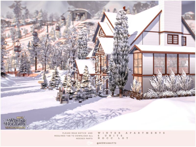 sims 4 cc winter apartments 6 units no cc lot by moniamay72 5