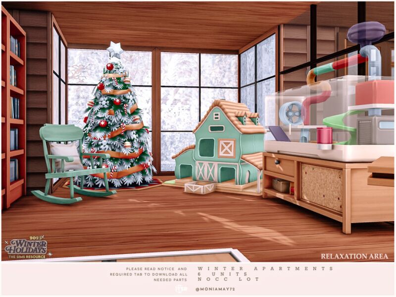 sims 4 cc winter apartments 6 units no cc lot by moniamay72 8