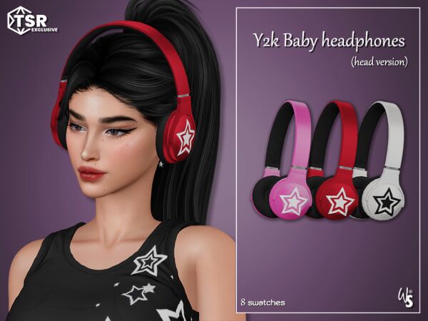 Y2K Baby Headphones for Sims Sims 4 CC