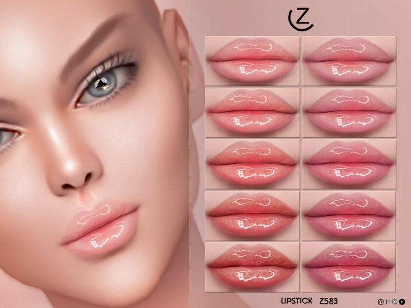 Zenx Lipstick Collection Sims 4 CC