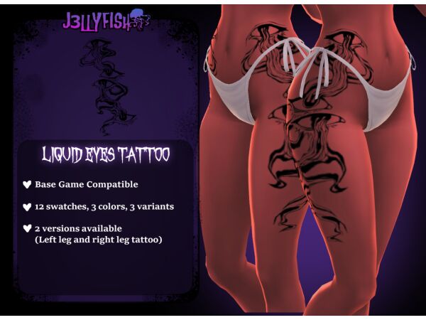 Liquid Eyes Tattoo by J3Lly Sims 4 CC