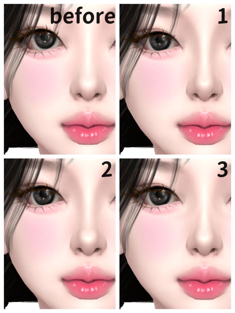 sims 4 cc 【babyhyun0506】 nose shadow 01 2