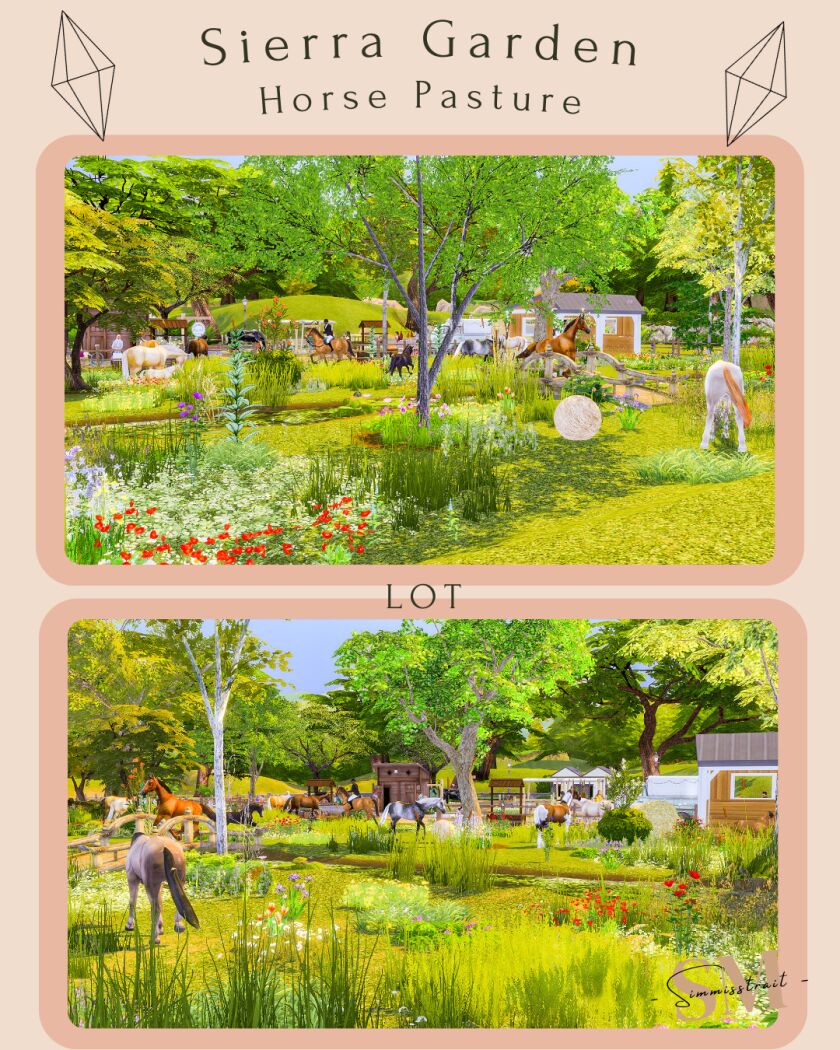 sims 4 cc 133 sierra garden lot a large meadow where your 2