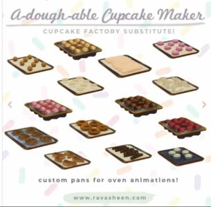 A-Dough-Able Cupcake Maker by Ravasheen Sims 4 CC