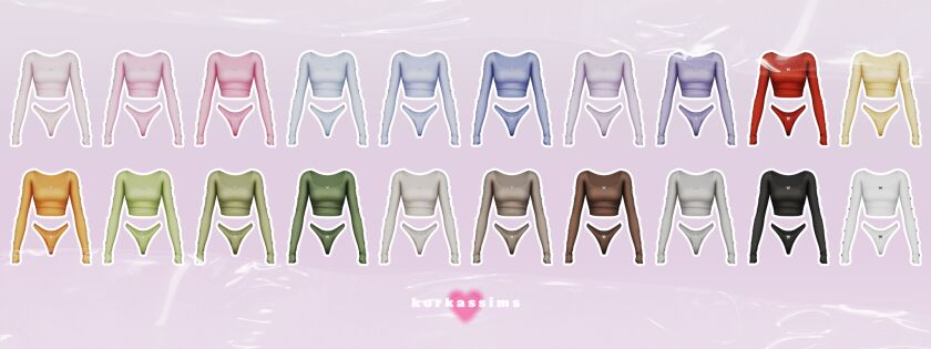 sims 4 cc abby set new mesh top bottom 20 swatches all 2