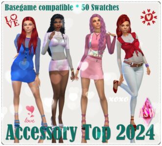 Accessory Top 2024 Sims 4 CC