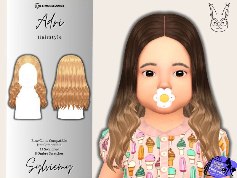 Adri Hairstyle for Toddlers Sims 4 CC