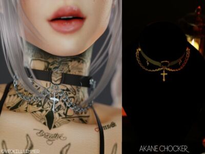 Stylish Akane Chocker Sims 4 CC