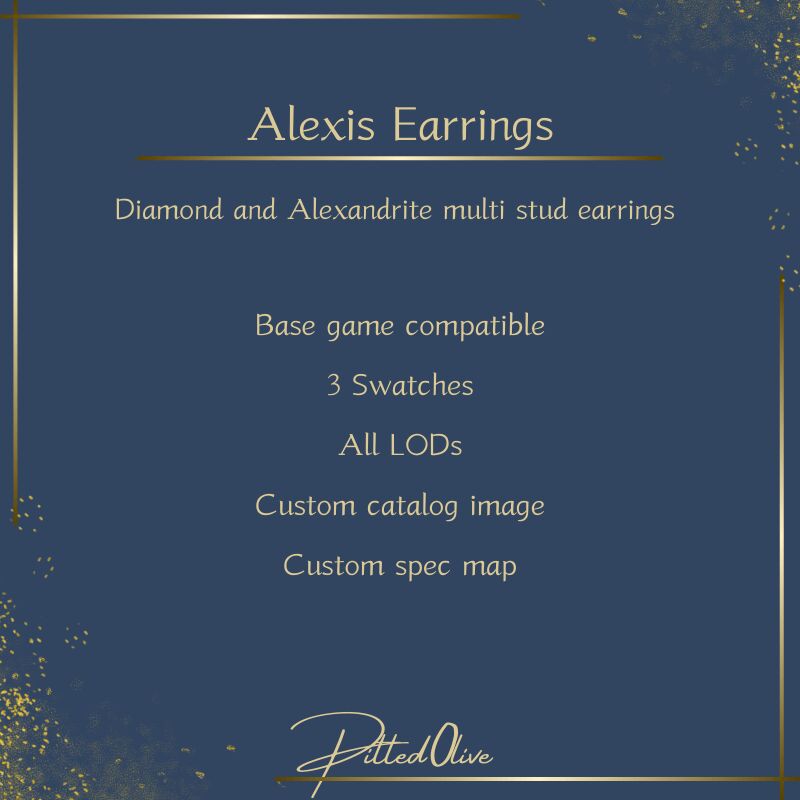 sims 4 cc alexis earrings by pitted0live 2