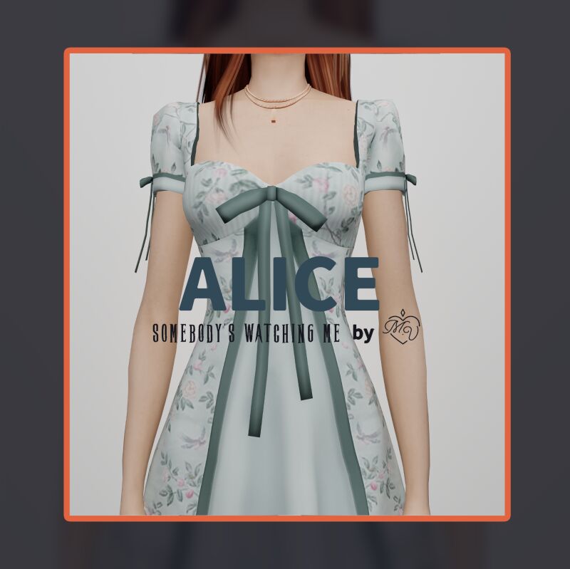 sims 4 cc alice dress by miss valentine 2