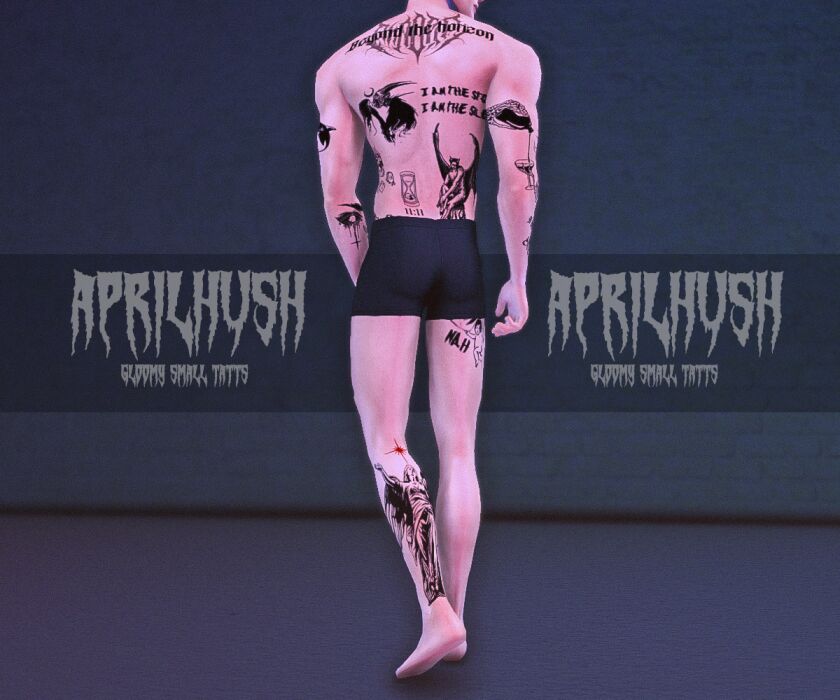 sims 4 cc aprilhush gloomy small tatts 40 options 2