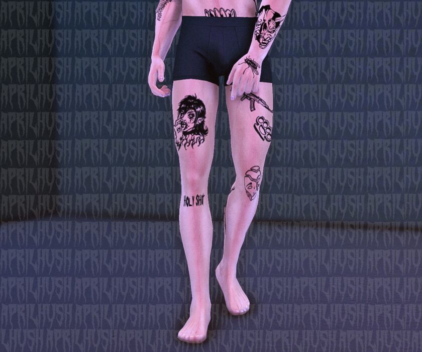 sims 4 cc aprilhush gloomy small tatts 40 options 4