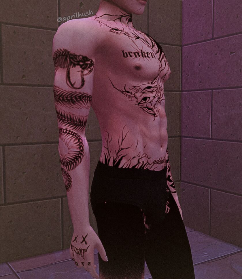 sims 4 cc aprilhush nevermind full body tatts 3