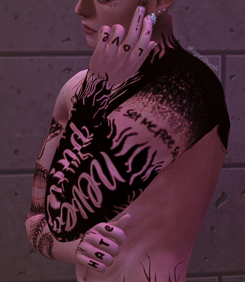 sims 4 cc aprilhush nevermind full body tatts 6