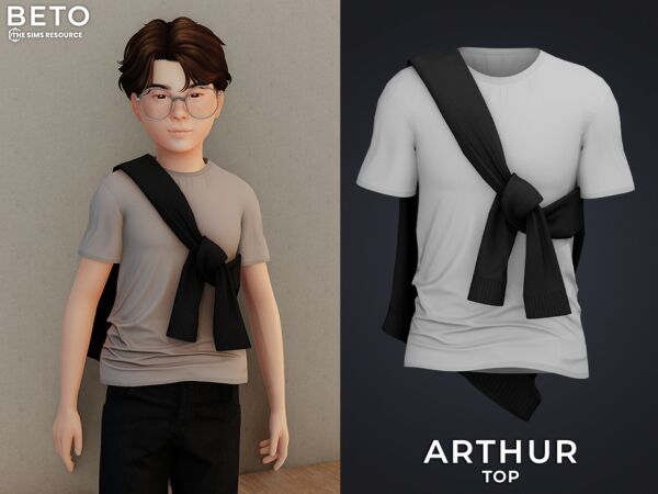 Arthur Top for Kids – By Beto_Ae0 Sims 4 CC