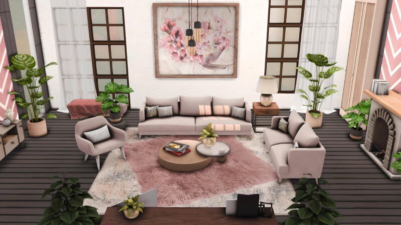 sims 4 cc aruela living room by miwisimsie 3