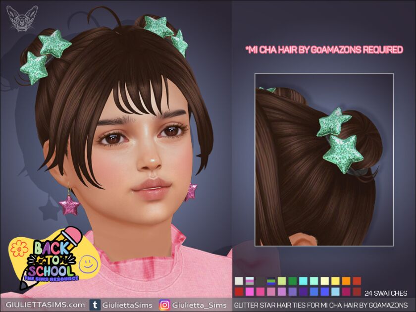 sims 4 cc back to school hair ties collection for mi cha 2