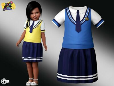 Adorable Summer School Uniform for Toddlers Sims 4 CC