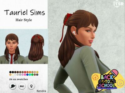 Back To School: Kendra Hairstyle Sims 4 CC