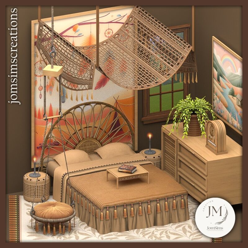 sims 4 cc bahia bedroom set by jomsimscreations 3