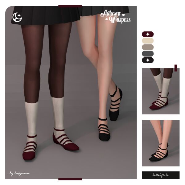 Ballet Flats – Autumn Whispers Collection Sims 4 CC