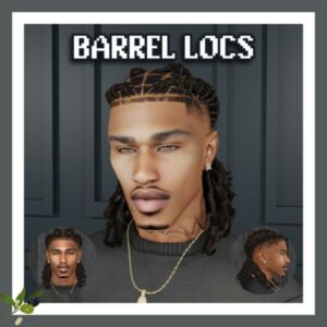 Stylish Barrel Locs for Men Sims 4 CC