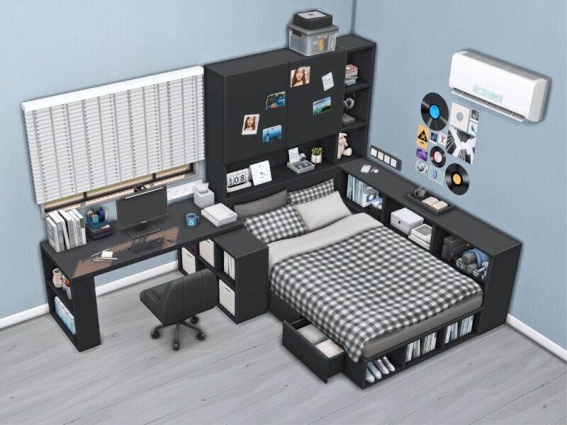 sims 4 cc bedroom set my room by gua 4